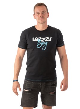 "Lazzzy Boy" Black - VIBES TRIČKO