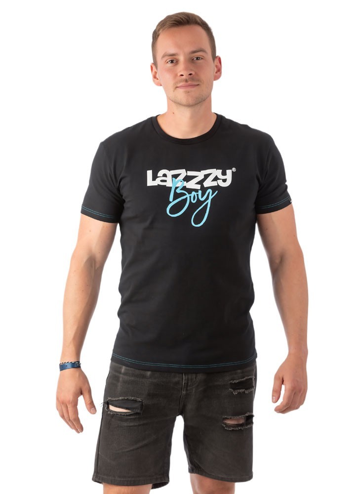 "Lazzzy Boy" Black - VIBES TRIČKO