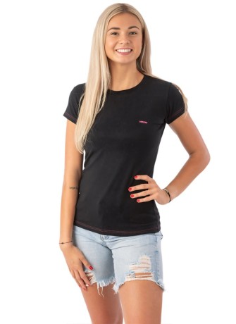 Dámské černé tričko - Lazzzy® ESSENTIALS