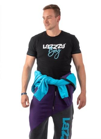 Pánské černé tričko - Lazzzy® ESSENTIALS