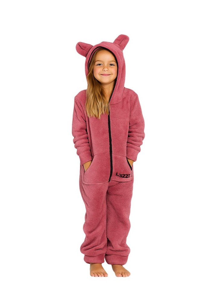 Dusty Rose Teddy - KIDS - Lazzzy® Prémiové overaly pro děti